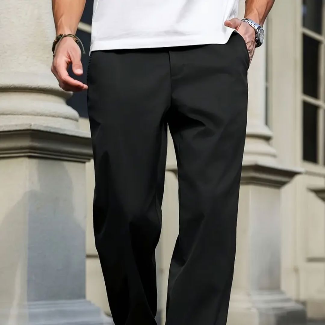 Polyester Men's Dress Pants Casual Long Trousers Polyester Men's Dress Pants Casual Long Trousers | GA Wovany